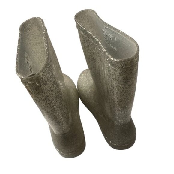 SILVER GLITTER RAIN BOOTS - Picture 2 of 3